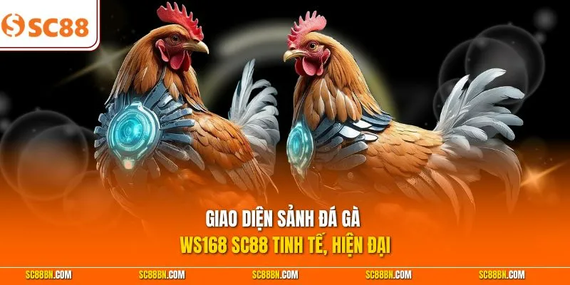 Giao diện sảnh đá gà WS168 SC88 tinh tế, hiện đại